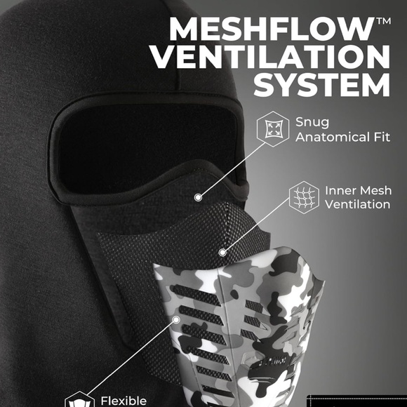 NWT Balaclava Ski Mask - Thermal Face Mask Cold Weather Motorcycle Mask - Picture 4 of 11